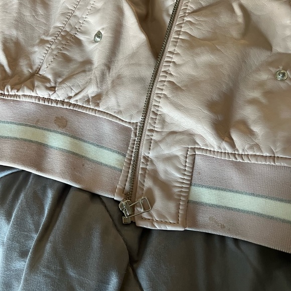 New Look Pleather Coat Pale pink - Picture 2 of 4